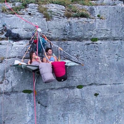 Nuit suspendue en portaledge insolite chambery aix les bains lac du bourget annecy savoie